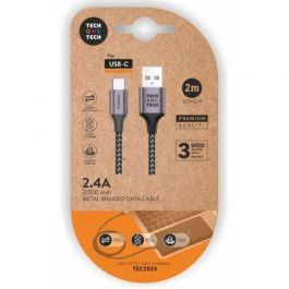 Cable USB 2.0 Tech One Tech TEC2023/ USB Tipo-C Macho - USB Macho/ 2m/ Gris Precio: 7.95000008. SKU: B1KJK7P6ST