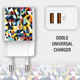 Cargador de Pared Tech One Tech Kaleydos TEC2508/ 2xUSB/ 2.4A/ Blanco Cargador de Pared Tech One Tech Kaleydos TEC2508/ 2xUSB/ 2.4A/ Blanco
