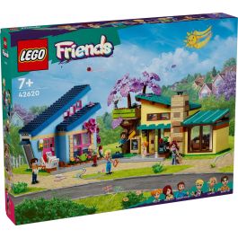 LEGO 42620 Friends Casas Familiares de Olly y Paisley, Muñeca de Juguete con Figuras y Accesorios