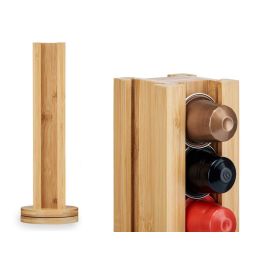 Portacápsulas de Bambú Giratorio Kinvara para Cápsulas Pequeñas Nespresso 11x34x11 cm (6 Unidades) Portacápsulas de Bambú Giratorio Kinvara para Cápsulas Pequeñas Nespresso 11x34x11 cm (6 Unidades)