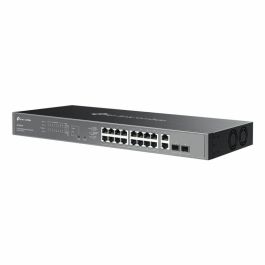 TP-Link Omada ES220GMP Switch Gestionado L2 Gigabit Ethernet 18 Puertos RJ-45 con PoE+ (250W) 2 Ranuras SFP Montaje en Rack Negro