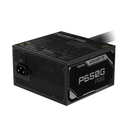 Gigabyte Fuente de Alimentación P650G PCIe 5.1, 650W, 80 PLUS Silver, ATX 3.1, EU - 28200-P65G5-1CEUR