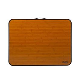 Mesa camping plegable acero color bambú aktive 80x60x67 cm Mesa camping plegable acero color bambú aktive 80x60x67 cm