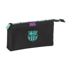 Portatodo Triple F.C. Barcelona Negro 22 x 12 x 3 cm