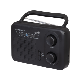 Trevi 0RA7F6400 Radio Portátil Analógica AM/FM con Sintonizador y Pantalla Analógica, 0,7W RMS, Agarradera, Salida Auriculares 3.5mm Negro Precio: 26.79000016. SKU: B14TCNX6F7