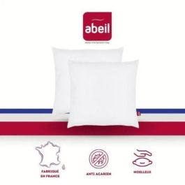 Abeil Set 2 Almohadas Antiácaros Suaves 100% Algodón Orgánico Tratamiento Biome® Antibacterias y Antimoho 60x60 cm