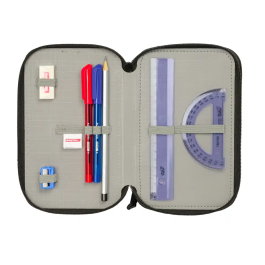 Safta Plumier Escolar Triple Cremallera 37 Piezas Graffiti 195x125x55 mm