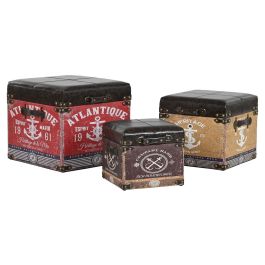 Juego de Cajas Decorativas Home ESPRIT Marrón Multicolor Poliuretano Madera Vintage Juego de Cajas Decorativas Home ESPRIT Marrón Multicolor Poliuretano Madera Vintage