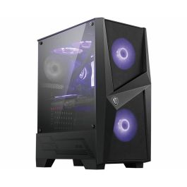 MSI MAG Forge 100M Caja ATX Mid-Tower Negra con Ventiladores RGB, 3x2.5"+2x3.5", 3x120mm +1x120mm, 2xUSB3.2, Ref: 306-7G03M29-809