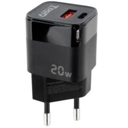 TooQ TQWC-QCPD20 Cargador de Pared con Doble Puerto USB-C Power Delivery y USB-A Quick Charge 20W para Carga Rápida Negro Precio: 8.49999953. SKU: B1622EGC5Y