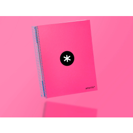 Antartik Micro Cuaderno Espiral A4 Forrado 120 Hojas 90gr Horizontal Rosa
