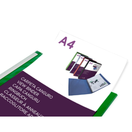 Liderpapel Carpeta Canguro 2 Anillas 25 mm DIN A4 Polipropileno Verde Translucido
