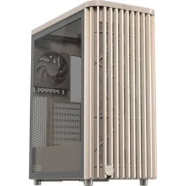 Asus Caja ProArt PA401 Wood TG PWM BEIGE Torre Midi ATX con Paneles de Vidrio Templado y Acabado en Madera Sostenible FSC