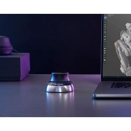 3Dconnexion 3DX-700115 SpaceMouse Ratón Oficinal RF Wireless + Bluetooth + USB Type-A 6DoF, Negro/Azul/Plata