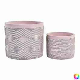 Macetero Scandi DKD Home Decor Rosa Gris 17 x 15 x 17 cm Set de 2 (2 Unidades) Macetero Scandi DKD Home Decor Rosa Gris 17 x 15 x 17 cm Set de 2 (2 Unidades)