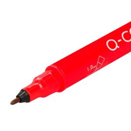 Rotulador Q-Connect Marcador Permanente Doble Punta Color Rojo 0,4 mm Y 1 mm 10 unidades