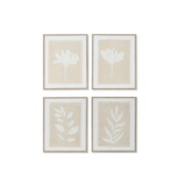 DKD Home Decor Set de 4 Cuadros Decorativos Escandinavos de Lienzo y Lino, Diseño Botánico en Tonalidades Beige y Blanco, 50x40 cm Precio: 59.50000034. SKU: B1AGV6SNXR