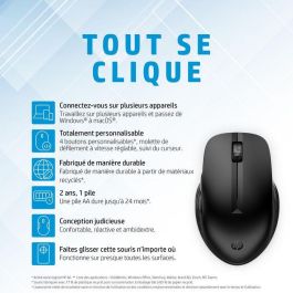 HP 435 Multi-Device Wireless Mouse Ergonómico Inalámbrico Conectividad Bluetooth y USB hasta 24 Meses Batería Sensor Multi-Superficie
