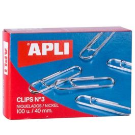 Apli Clips Niquelados Nº 3 - 40 mm Caja 100 Ud Precio: 0.88999977. SKU: BIX11712