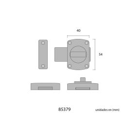 Pasador automático 40 mm níquel satinado