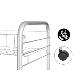 Verdulero 4 Pisos Metalico Ruedas Kinvara 26X82CM (4 Unidades) Verdulero 4 Pisos Metalico Ruedas Kinvara 26X82CM (4 Unidades)