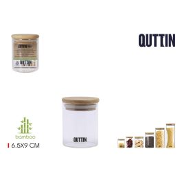Quttin Tarro de Borosilicato 6.5 x 9 cm con Tapa de Bambú (24 Unidades) Precio: 27.50000033. SKU: B1A6PTD84C