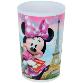Fun House Set de Vajilla Disney Minnie 006377 Vidrio, Plato Hondo, Plato Llano, Botella, Caja para Merienda y Cubiertos