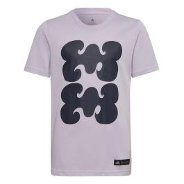 Camiseta de Manga Corta Infantil Adidas Marimekko Ciruela