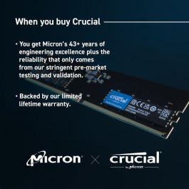 Crucial Memoria RAM DDR5 8GB 5600MHz UDIMM CL46 1.1V para Ordenador