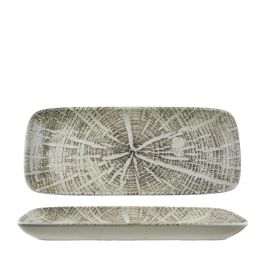 Summa Forest - Fuente Rectangular de Gres Blanco, 29 x 12 x 2.5 cm, Colección Forest, Vajilla (Set de 4) Precio: 11.79000042. SKU: B1298KGTJS