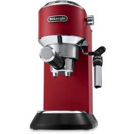 DeLonghi EC685.R Cafetera Espresso Dedica Style 1.1L 1300W con Espumador de Leche y Calentador de Tazas Roja
