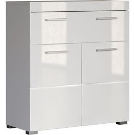 Mueble bajo de baño Amanda - Blanco - 2 puertas + 1 cajón - L73 x P31 x H79 cm - TRENDTEAM Precio: 222.68999962. SKU: B196T3CRJS