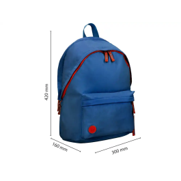 Antartik Mochila Basic Pack con Bolsillo para Portátil, Azul Marino, 20 L, 300x160x420 mm