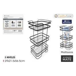 Estantería Metal Multiuso 3 Niveles Confortime - Inde (4 Unidades) Precio: 67.50000004. SKU: B1BCKNY66C