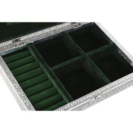 Joyero Indio DKD Home Decor Plateado Verde 20 x 5.4 x 27.5 cm