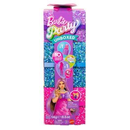 Barbie Jfy67 Muñeca Party Unboxed Glam Party con 10 Sorpresas, Accesorios y Mascota – Grwm Rosa Mattel