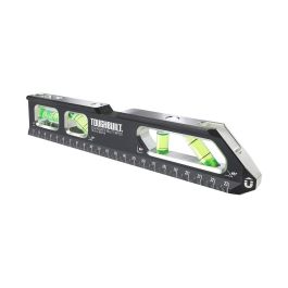 Toughbuilt Nivel torpedo magnético de 23cm Tb-h2-l-m23t-m, 4 burbujas de precisión, aluminio, imanes de neodimio