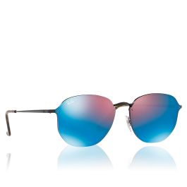 Rayban RB3579N 153/7V Gafas de Sol Unisex Montura Negra Cristales Violeta Azul Espejados Filtro 3N Hexagonal Blaze 58 mm