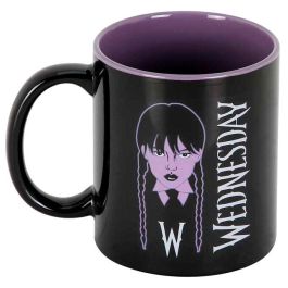 Wednesday Miércoles Taza Braid Negro - Cerámica para Bebidas Calientes con Caja Regalo