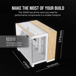 Corsair CC-9011288-WW 2500X - Caja de PC mATX - Blanco/Bambú