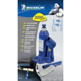 Michelin Botella Jack 3T Ultraplano - Gato Hidráulico de Elevación 195-385mm para Vehículos, Confort de Agarre y Suela de Goma Michelin Botella Jack 3T Ultraplano - Gato Hidráulico de Elevación 195-385mm para Vehículos, Confort de Agarre y Suela de Goma