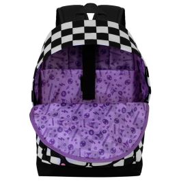 Sanrio Kuromi HS FAN 2.2 B and W Mochila Urbana Negra 24L Ripstop Resistente Agua, Bolsillo Portátil y Adaptable Trolley Sanrio Kuromi HS FAN 2.2 B and W Mochila Urbana Negra 24L Ripstop Resistente Agua, Bolsillo Portátil y Adaptable Trolley