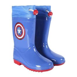 Cerdá T027 Botas de Lluvia PVC para Niños con Diseño Avengers, Color Azul, Talla 27