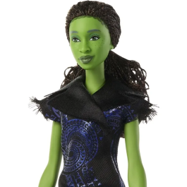 Mattel Muñeca Elphaba Thropp Musical JFM09 Wicked Cantarina Vestido Verde Piel Verde