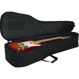 Gator Funda Doble para Guitarra Acústica y Eléctrica Nylon 4G Negra, 109 cm de largo, protección de espuma, 2 kg