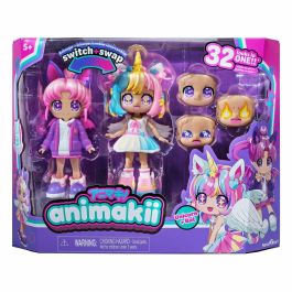 Bandai HEA26348 BAN3701405829490 - Muñeca Animakii Personalizable - Diseño Unicornio y Murciélago