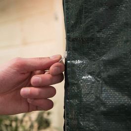 Altadex Funda protectora de sombrilla Ø27-42x202cm, polietileno 100g/m², impermeable y transpirable, UV