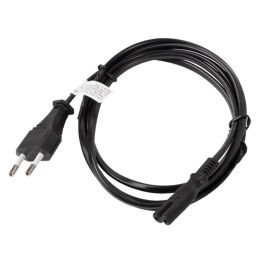 Lanberg Cable de Alimentación C7 CEE 7/16 3 Metros Negro para Cargadores Radios Electrodomésticos