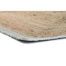 DKD Home Decor Alfombra Scandi Grein Natural de Yute y Algodón Marrón Claro Verde Jade 180x120 cm (Pack 2 Unidades)