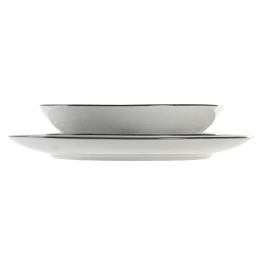 Vajilla Scandi DKD Home Decor Gris Claro 20 x 4 x 20 cm Set de 18 Vajilla Scandi DKD Home Decor Gris Claro 20 x 4 x 20 cm Set de 18